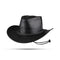 Black Outback Hat Shapeable into Leather Cowboy Hat Durable Leather Hats for Men | Western hat | Western Hats for Men and Women
