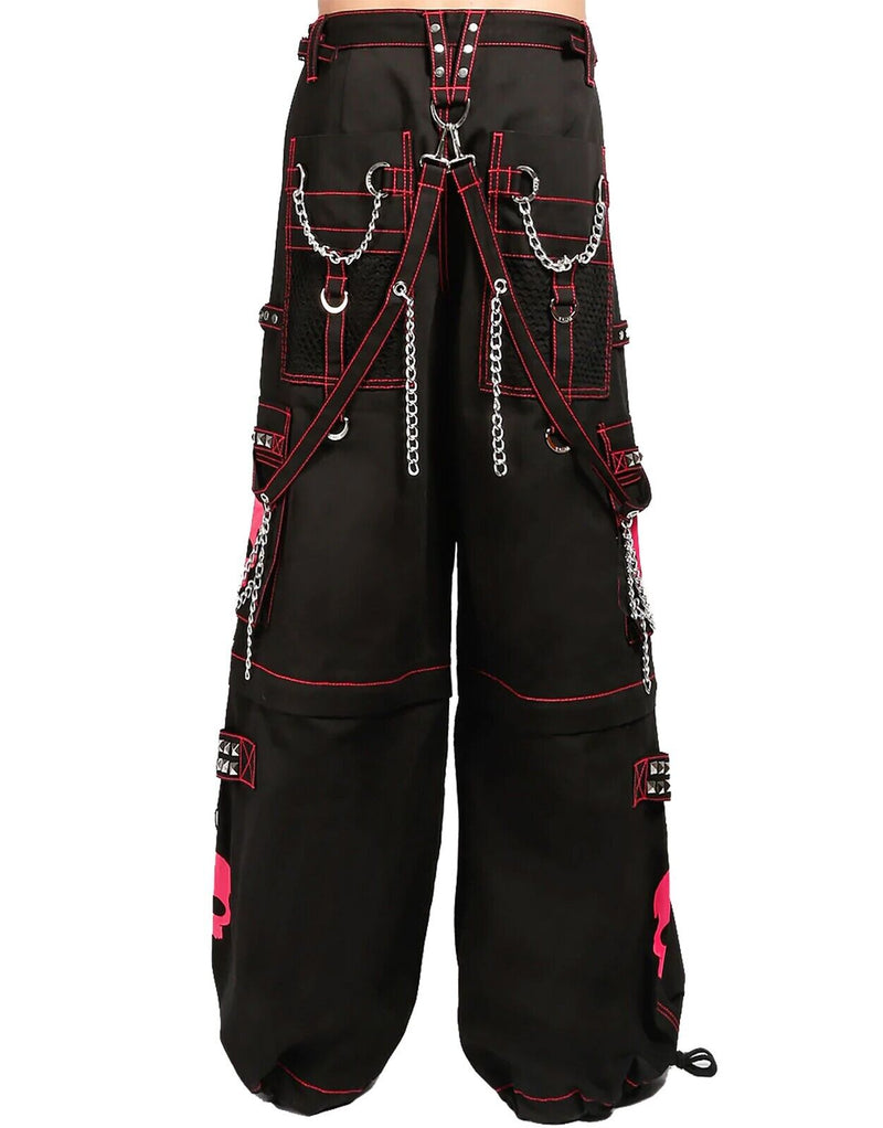 Gothic Pant | Pink Super Skull Gothic Cyber Chain Goth Jeans Punk Rock Pants | Skull Gothic Pant | Gothic Pants