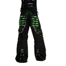 handmade black & green Electro bondage rave men gothic cyber chain goth jeans punk rock pant trouser and short