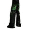 handmade black & green Electro bondage rave men gothic cyber chain goth jeans punk rock pant trouser and short