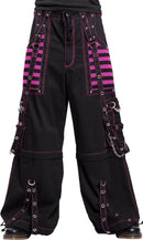 Handmade black & Purple Electro bondage rave men gothic cyber chain goth jeans punk rock pant trouser and short