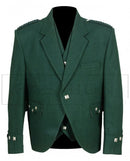 Handmade Green Argyle Kilt Traditional Jacket and Waistcoat For Men And Women - Scottish Kilt Jackets