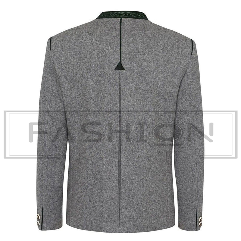 Men's traditional jacket Stachus grey for the Oktoberfest or folk festival in Bavaria Custom made German Trachten Jacket for men