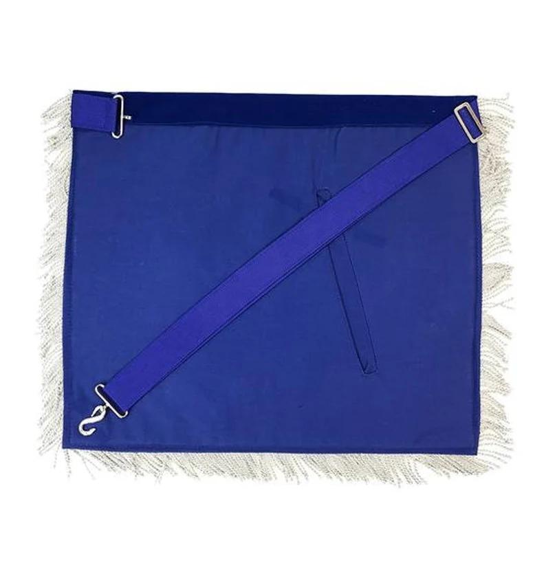 Masonichub Grand Lodge Masonic Apron 100% Lambskin Leather Hand Embroidered Golden Bullion Wire Thread, Fringe Past Master Mason Aprons And Chain Collar Set Square & Compass, Bullion,purple