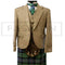 Handmade Men's Scottish Argyle kilt jacket Brown tweed Kilt Jacket Waistcoat
